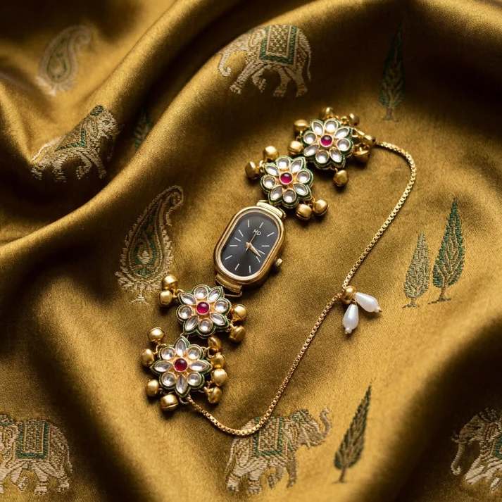 Kundan Watch For Girls & Women Fashion Jewelry Style