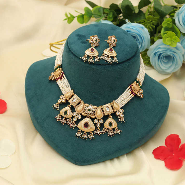 Gold Necklace Set Royal Festive Designer Jewelry Collection