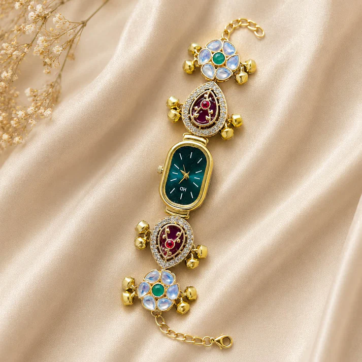 Kundan Watch For Girls & Women Traditional Look