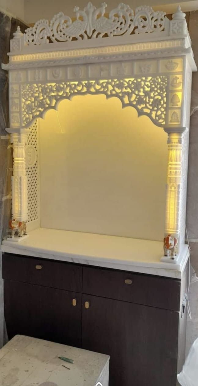 Modern LED Home Mandir