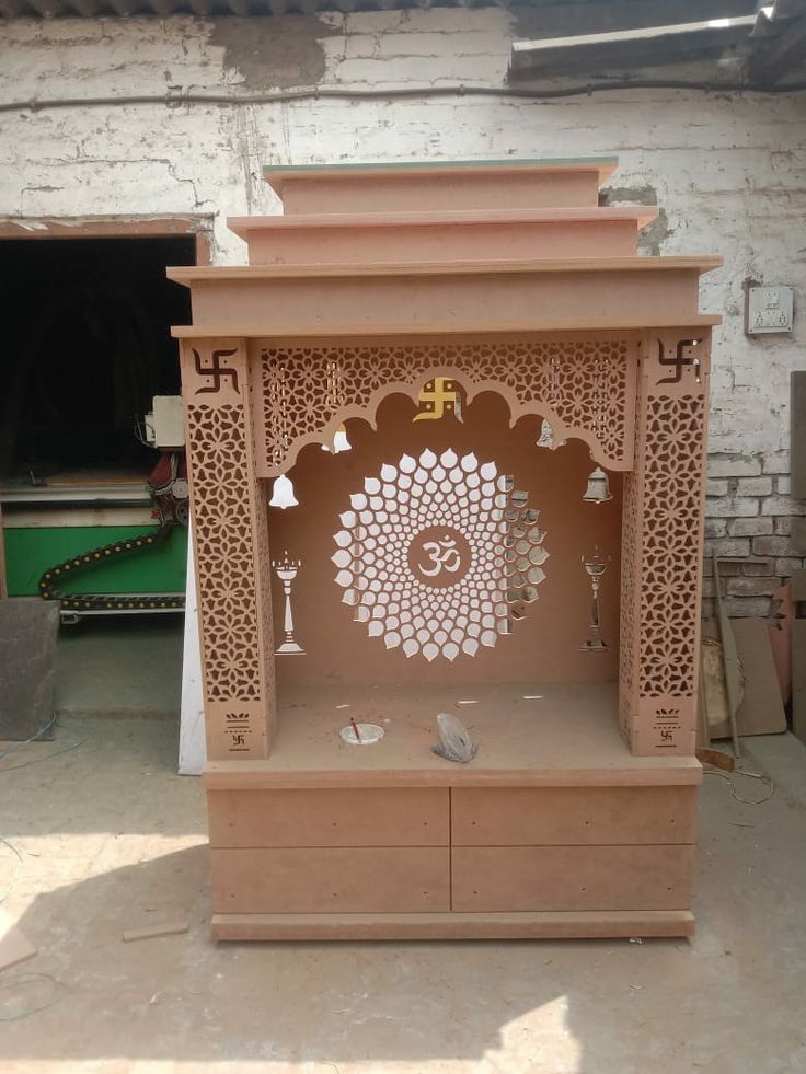 Wooden CNC Home Mandir