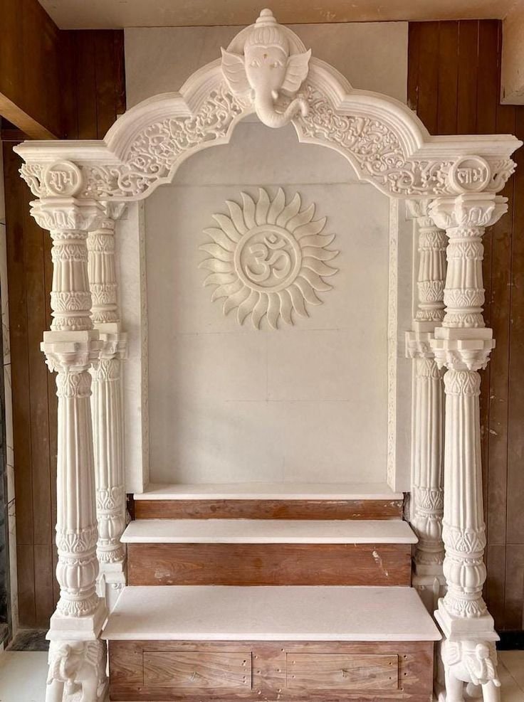 Elegant Marble Home Mandir