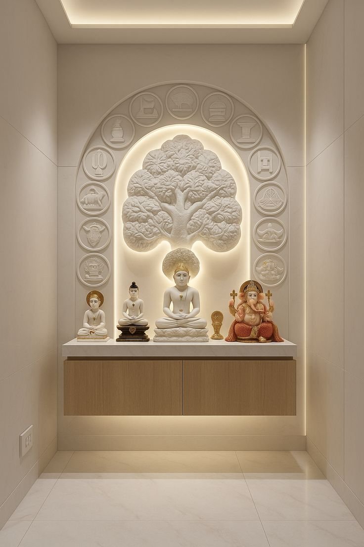 Modern Minimal Pooja Room