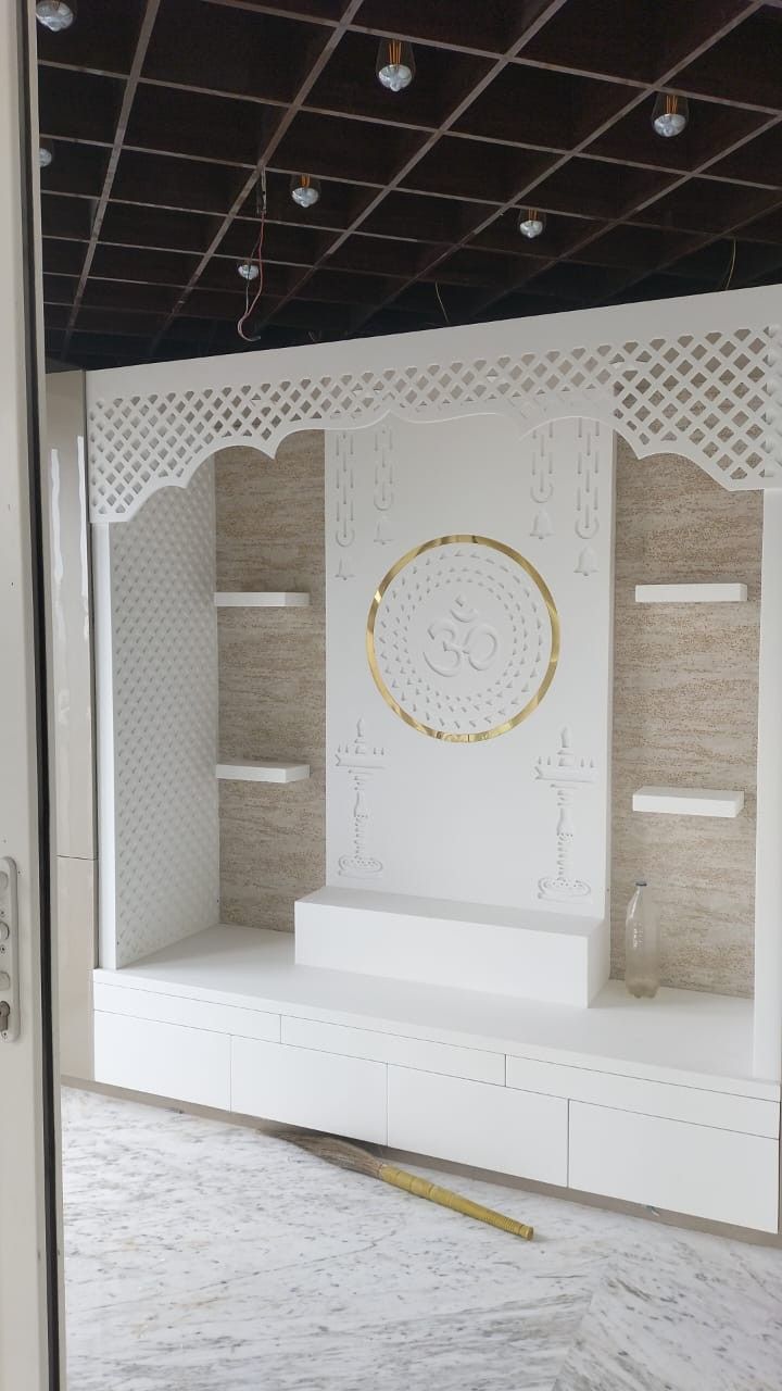 Modern Wall Mandir Design