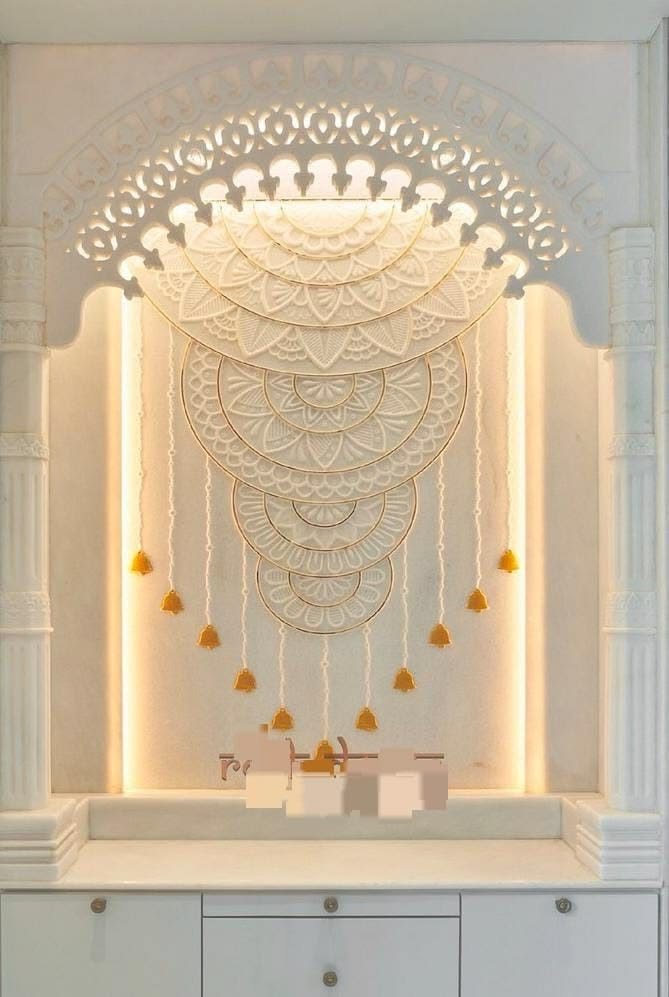 Elegant LED Wall Mandir