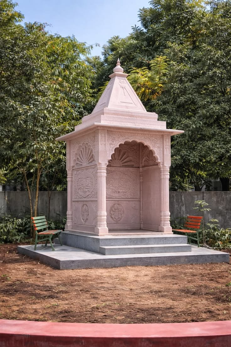 Premium Pink Sandstone Mandir