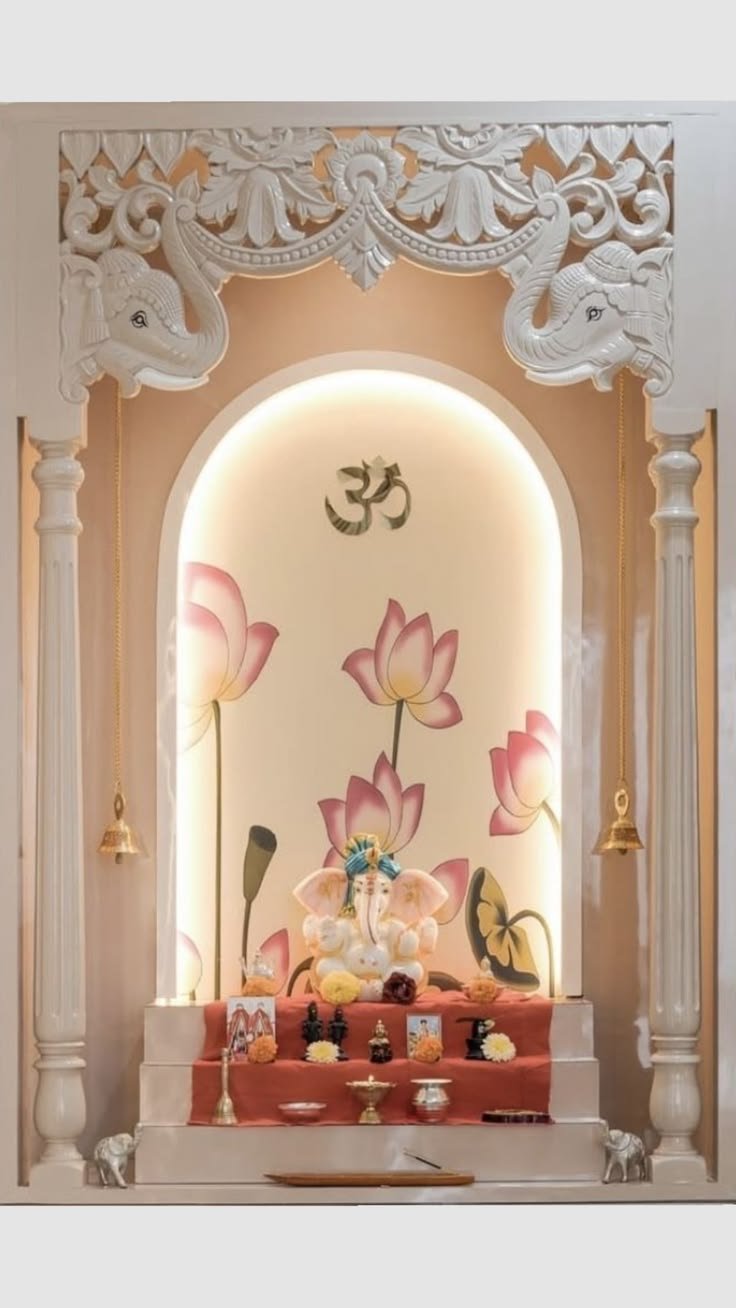 Graceful Modern Home Mandir