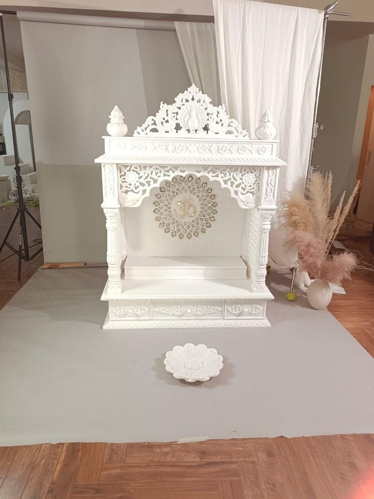 Premium White Marble Mandir