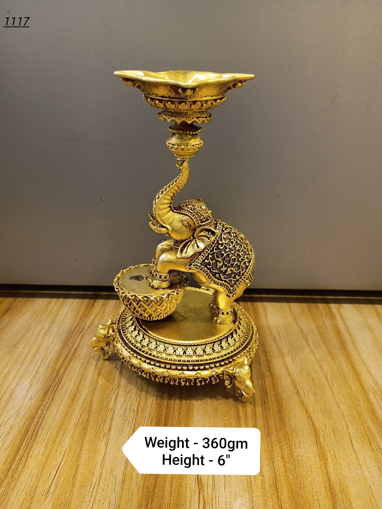 Elephant Diya Stand
